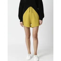 RAREISM Yellow Blended Solid Shorts image 1
