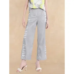 RAREISM Yellow Cotton Blend Printed Trousers-picture-28