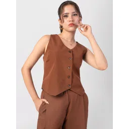 RareReach V-Neck Woven Formal Waistcoat-picture-31