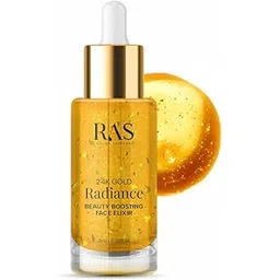 RAS Luxury Oils 24K Gold Radiance Elixir Face Serum for Glowing Skin & Skin Brightening | Face Oil | Nourish & Repair | Reduce Wrinkles, Acne & Dark Spots | (6 ml)-picture-28