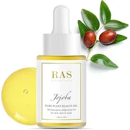 RAS Luxury Oils Jojoba Pure Plant Oil | Balances Oil of Skin & Acts As An Excellent Moisturiser | Strengthens Nails & Hair | Clears Acne & Other Skin Conditions | Vegan, Cruelty & Toxin free | 35ml-picture-38