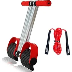 RASCO Double Spring Tummy Trimmer Men and Women for Abs Workout Stomach Exercise Machine for Women and Men Exercise in Gym with Skipping Robe Combo Pack-picture-19