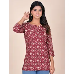 Rashmi Shree Creation Floral Printed Notch Neck Top-picture-26
