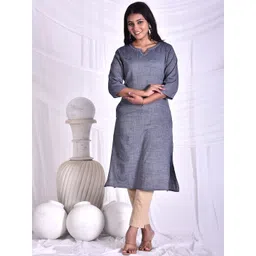 Rashmi Shree Creation Notched Round Neck Straight Kurta-picture-16