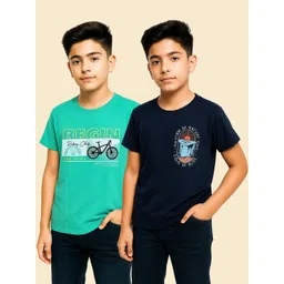 RASPY Boy's Pack of 2 Multi Cotton Tshirts-picture-18
