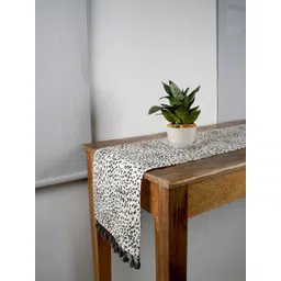 Ratan Cart Off-White & Brown Printed Cotton Rectangular Tadpoles Runner-picture-11