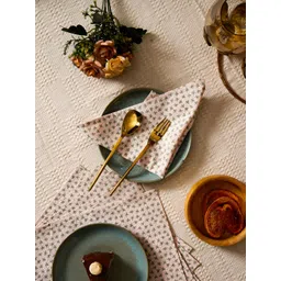 Ratan Cart Pink & Green 6 Pieces Printed Cotton Table Napkins-picture-28