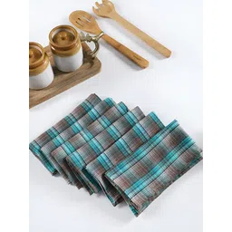 ratan cart TARAN LIVING Blue & Grey Printed Cotton Table Napkins-picture-24