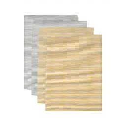 ratan cart TARAN LIVING Green & Yellow 4 Pieces Striped Kitchen Towels-picture-17