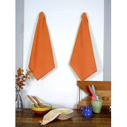 ratan cart TARAN LIVING Orange 2 Pieces Cotton Kitchen Towels-picture-12