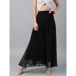 RATAN Women Flared Georgette Palazzos-picture-18