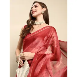 RATAN Women Floral Poly Chiffon Saree-picture-25