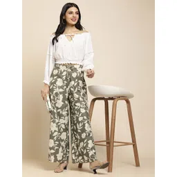 RATAN Women Floral Printed Flared Ethnic Palazzos-picture-28