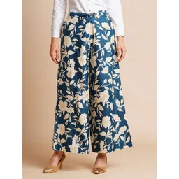 RATAN Women Floral Printed Flared Ethnic Palazzos-picture-11