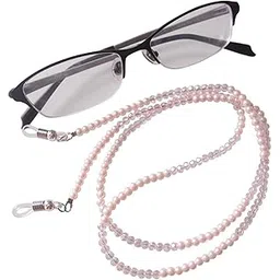 Ratanshala - Pearl Eyeglass Chain, Pink Crystal Beaded Glasses Strap Lanyard Holder for Sunglass Women Girl-picture-30