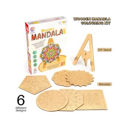 Ratnas Wooden Mandala Art Multicolour- 17 Pieces-picture-13