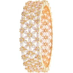 ratnavali jewels Brass Gold Plated American Diamond Kada Bangles for Women & Girl's-picture-32