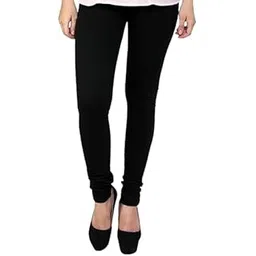 raunix Premium Cotton Churidar Leggings for Women | Stretchable Skinny Fit Solid Black Full-Length Bottom Wear for Ethnic & Festive Outfits (Pack of 2)-picture-46