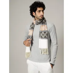 Ravaiyaa - Attitude Is Everything Geometric Print Men Muffler-picture-10