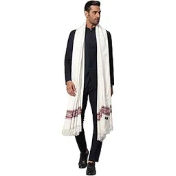 ravaiyaa - attitude is everything Men's Wool Shawl Luxury Solid Gents Lohi Winter Wear Long Stoles (100"x50" Inch)-picture-21