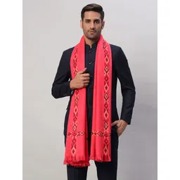 Ravaiyaa - Attitude Is Everything Wool Geometric Print Men Shawl-picture-41