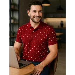 Raves Men Printed Polo Collar Bio Finish T-shirt-picture-21