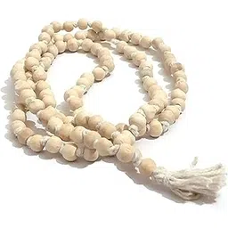 Raviour Lifestyle Original Safed Chandan mala White Sandalwood Rosary 108+1 Beads Chandan Mala for Wearing, Jaap, Chanting & Pooja for Unisex-picture-13