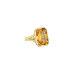 RAVIOUR LIFESTYLE Gold-Plated Sapphire Stone Studded Finger Ring-picture-10