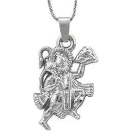 raviour lifestyle Hanuman ji silver pendant for gaining blessings of hanuman ji Silver Locket-picture-12