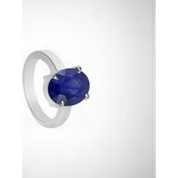 RAVIOUR LIFESTYLE Unisex 4.25 Ratti Blue Sapphire Gold-Plated Finger Ring-picture-32