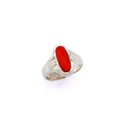 RAVIOUR LIFESTYLE Unisex 6.25 Ratti Silver Coral Finger Ring-picture-18