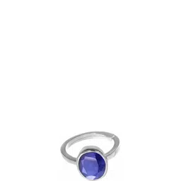 RAVIOUR LIFESTYLE Unisex Blue Sapphire Silver-Plated Finger Ring-picture-21