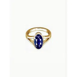 RAVIOUR LIFESTYLE Unisex Gold-Plated Blue Sapphire Finger Ring-picture-37