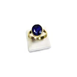 RAVIOUR LIFESTYLE Unisex Gold-Plated Blue Stone Finger Ring-picture-23