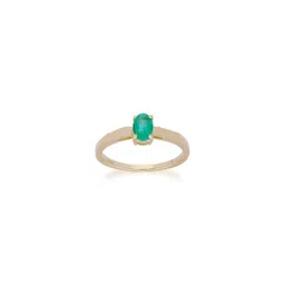 RAVIOUR LIFESTYLE Unisex Gold-Plated Emerald Astrological Finger Ring-picture-12