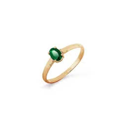 RAVIOUR LIFESTYLE Unisex Gold-Plated Emerald Finger Ring-picture-11