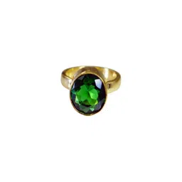 RAVIOUR LIFESTYLE Unisex Gold-Plated Emerald (Panna) Astrological Finger Ring-picture-16