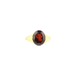 RAVIOUR LIFESTYLE Unisex Gold-Plated Hessonite Garnet Finger Ring-picture-20