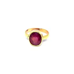 RAVIOUR LIFESTYLE Unisex Gold-Plated Ruby Stone Finger Ring-picture-22