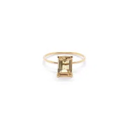 RAVIOUR LIFESTYLE Unisex Gold-Plated Yellow Sapphire Finger Ring-picture-30