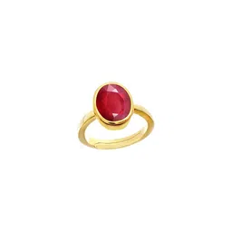 RAVIOUR LIFESTYLE Unisex Loose Certified Natural Burma Ruby Manik Stone Copper Finger Ring-picture-10
