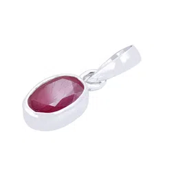 RAVIOUR LIFESTYLE Unisex Red & Silver-Plated Oval Alloy Pendant-picture-27