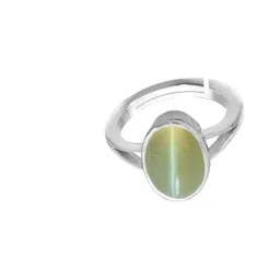 RAVIOUR LIFESTYLE Unisex Silver-Plated Cat's Eye Finger Ring-image-36
