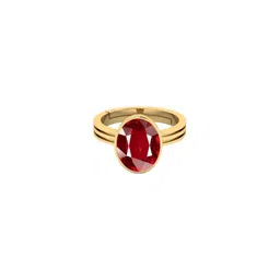 RAVIOUR LIFESTYLE Unisex Unique & Effective Ruby Manik Brass Finger Ring-picture-18