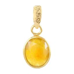 RAVIOUR LIFESTYLE Yellow sapphire Pukhraj Pendant-picture-32