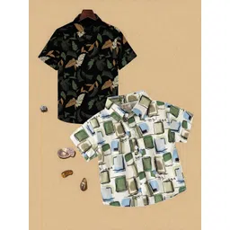 RAVYA TRENDZ Boys Classic Floral Printed Casual Shirt-picture-15