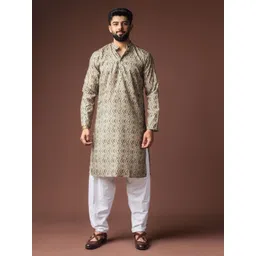 Rawayi Men Ethnic Motifs Thread Work Kurta-picture-40