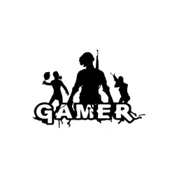rawpockets Black PUBG Gamer Wall Stickers-picture-33