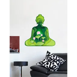 rawpockets Green & Pink Buddha Wall Sticker-picture-16