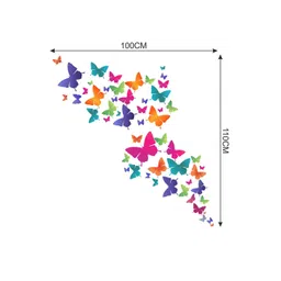 rawpockets Multicoloured Colourful Butterflies PVC Vinyl Wall Stickers image 3